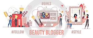 Women Fashion Beauty Blog and Vlog Content Set