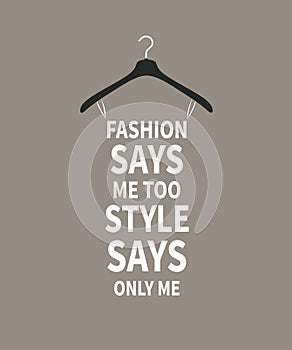 Women fashion dress from quotes. Vector
