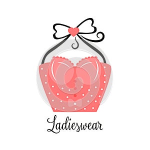 Women fashion logo design template Lingerie emblem