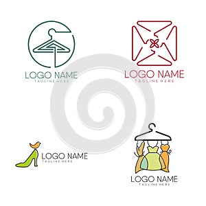 Women fashion logo and icon design