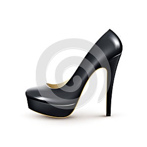 Women fashion shoes. Vector detailed realistic illustration