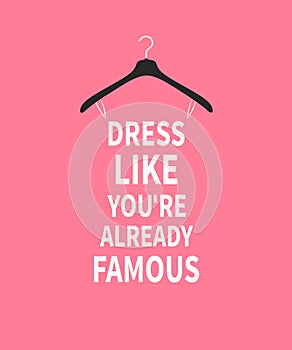 Women fashion stylized dress from quotes