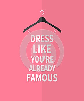 Women fashion stylized dress from quotes