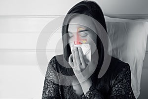 Women Feeling Unwell And Sinus