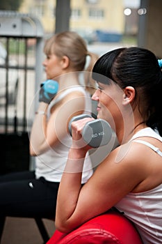 Women in fitness club