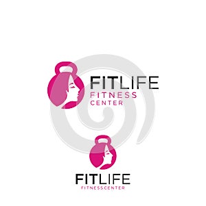 Women fitness logo icon sports health spa yoga . Wellness Fitness Logo Design Template Illustration