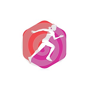 Women Fitness Runner Club logo design.