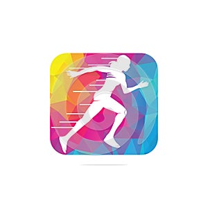 Women Fitness Runner Club logo design