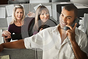 Women Flirting With Coworker photo