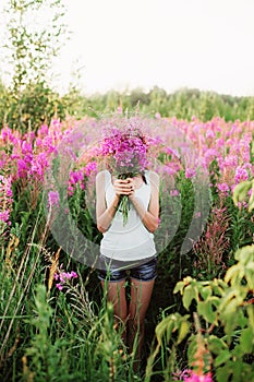 Women in flowers.