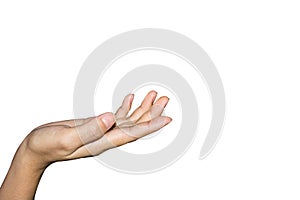 Women gesture of the hand