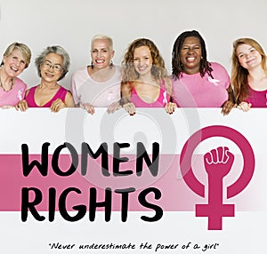 Women Girl Power Feminism Equal Opportunity Concept photo