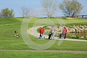 Women Golfing