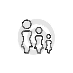 Women group line icon