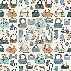 Women handbags. Seamless pattern.