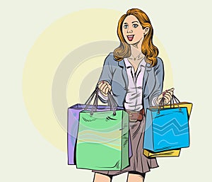 Women are happy with shopping at a discounted price.