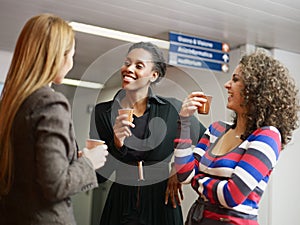 Women having coffee break