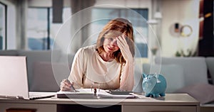 Women With Headache From Paperwork