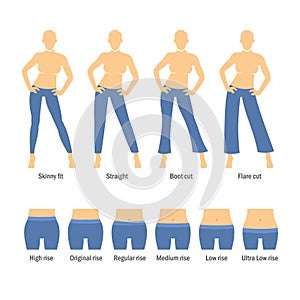 Women Jeans Types Set