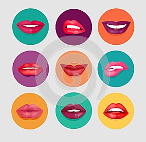 Women Lips Set