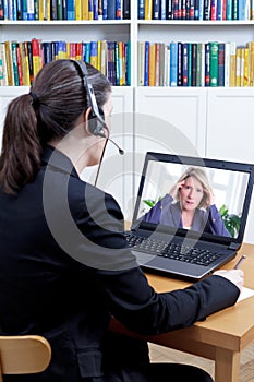 Women live video call counseling