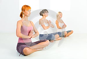 Women meditating