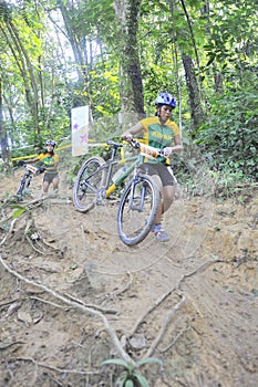 Women Mountain Bike Racer