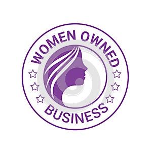 Women Owned Logo. Women Owned vector logo desig