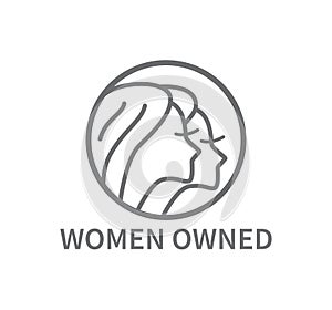 Women Owned Profile Line Icon