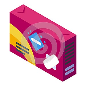 Women pads pack icon isometric vector. Woman menopause