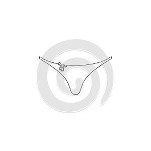 Women panties. flat vector icon