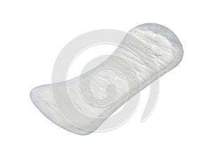 Women panty liner pad isolated on white background.