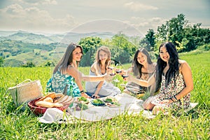 Women at picnic