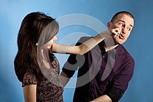 Women punching men