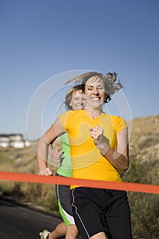 Women racing to finish line