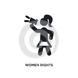 women rights isolated icon. simple element illustration from political concept icons. women rights editable logo sign symbol