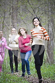 Women running