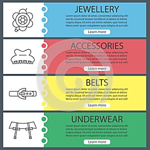 Women`s accessories banner templates set