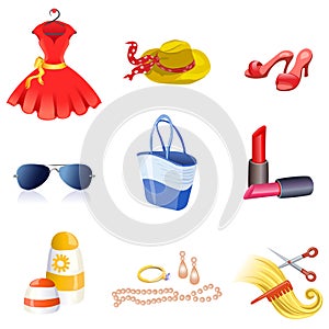 Women's accessories icons