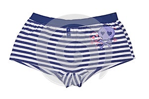Women's boxer briefs. Isolated.