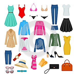 Women`s clothes set. photo