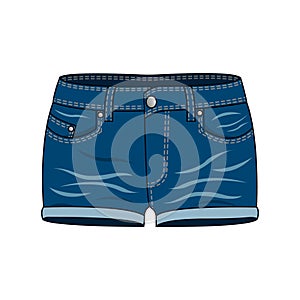 Women`s clothing - denim shorts