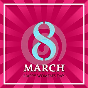 Women`s Day background. Vector template.