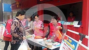 Shenzhen, China: the community carries out pre-pregnancy eugenics publicity activities on women`s day