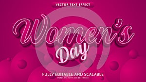 Women`s day text effect edi table eps file