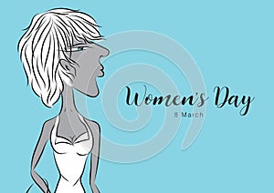 Women`s day vector template can be use poster, flyer, banner, Postcard, greeting card, brochures. 8 march, mother`s day, Beautif