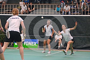 WomenÃÂ´s doubles badminton