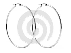 Women`s earrings. Stainless steel