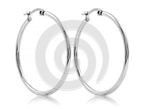 Women`s earrings. Stainless steel