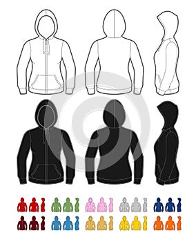 Women`s full-zip hoodie